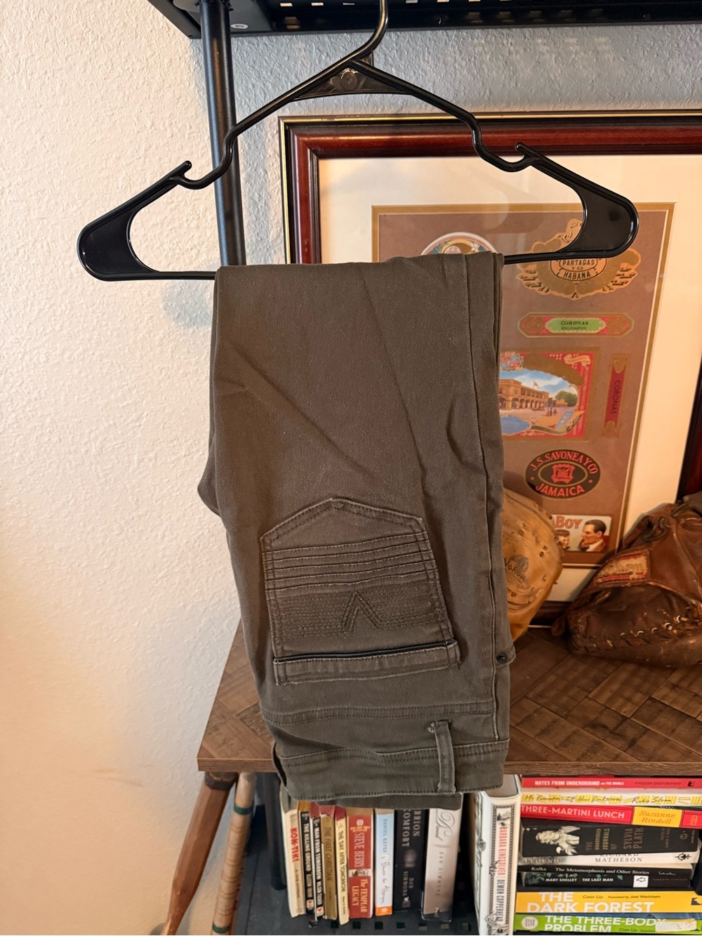 Men's Slim Jeans in Olive Green